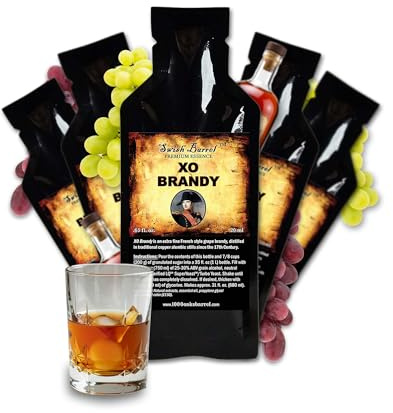 XO Brandy Essence | Bootleg Kit Refills | Thousand Oaks Barrel Co. | Gourmet Flavor for Barrel Aged Cocktails Mixers and Cooking | 20ml .65oz 5-Pack
