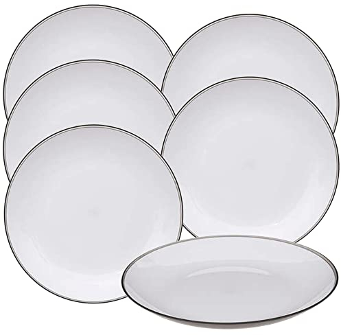 Juego de 6 platos gris WellHome.