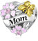 Mutter Charms für Pandora Charms (Sterlingsilber) als Schmetterlings Blumen Anhänger.