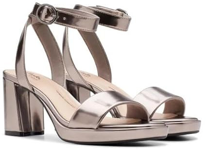 Clarks Women's AmbyrLyn Bay Pump, Gun Metal, 5.5 UK