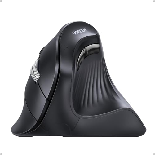 UGREEN Bluetooth Mouse Verticale Ergonomico 2.4G Senza Fili BT5.0 4000 DPI 5 Pulsanti per Windows mac OS Android iOS Linux