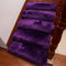 Hearda Treppenstufen Matten, Plüsch Treppe Treppenteppich, 2 Stück Stufenmatten Treppenteppich Antirutschmatte Innenbereich für Schutz Kinder, Ältere (25x65cm,Lila)