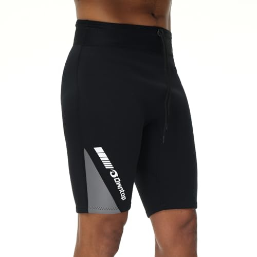 Owntop Men's Wetsuit Pants - 2mm Neoprene Shorts, Keep Warm for Surfing, Snorkeling, Swimming & Diving, Grey M