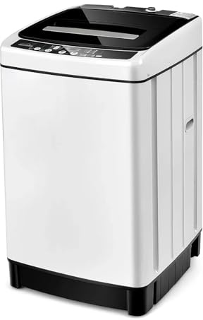 YZRDCXM Full Automatic Portable Washing Machine, Top Load, White, 8kg Capacity, Energy Efficient