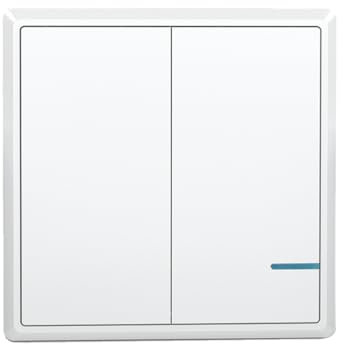 Funkschalter, Thinkbee 2-Gang Lichtschalter Dauerhaft Wasserdichter Wireless Lichtschalter Einfache Installation beim Zuhause Büro Restaurant Fabrik usw., -30 ~ + 75 ℃