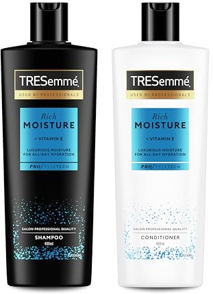 TRESemmé Rich Moisture Shampoo und Spülung, für trockenes, geschädigtes Haar 400 ml + 400 ml