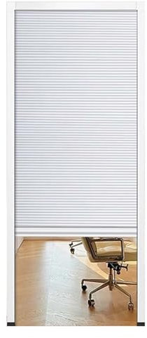 Puertas plegables de acordeón corredizas con marco de aluminio Interior, armarios, guardarropa, instalación sencilla, puerta de acordeón Interior for oficina en casa(Milk color,90x60cm/35.4x24in)