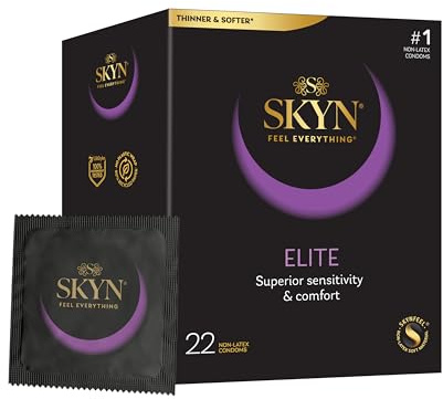 SKYN Elite - Preservativi Senza Lattice in Poliisoprene - Ultramorbidi e Ultrasottili, 22 Pezzi