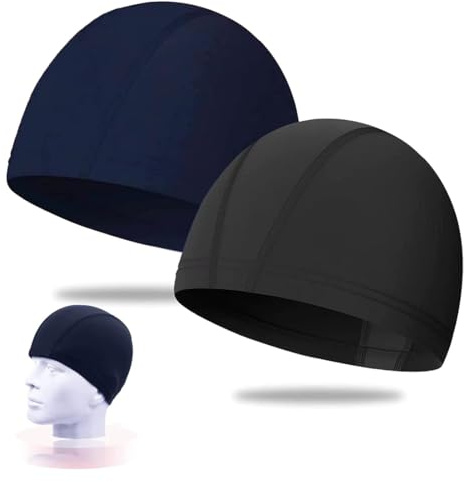 Gorro de Natación Unisex, 2 Piezas, gorro de natación ligero para hombres y mujeres pelo largo corto, Gorros de Piscina Suave y Cómodo, Resistente y Duradero, Ideal para Uso en Piscinas