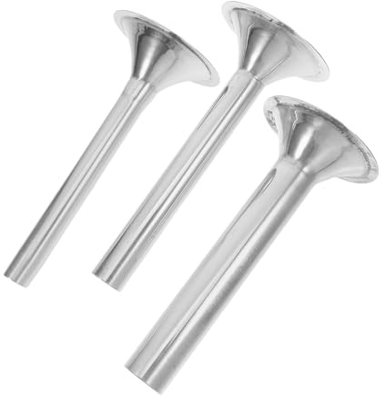 Artibetter Juego de 3 Embudos de Acero Inoxidable para Rellenar Salchichas, Accesorios Resistentes para Tripas y Carne, Herramienta Manual para Preparar Embutidos en Cocina