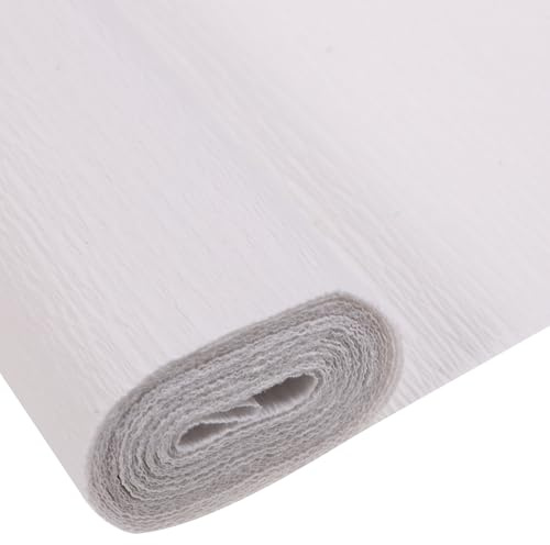 SUPVOX Papel Crepé Elástico Italiano 180 G Rollo 50 X 250 CM para Manualidades DIY Flores de Papel Decoración de Bodas y Fiestas Crepé para Flores y Adornos