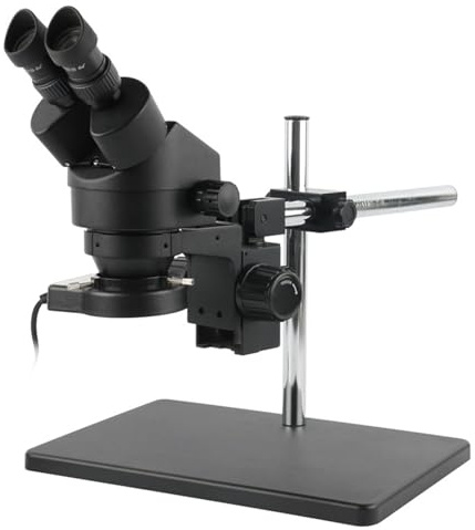 Industrial Lab Multiaxligt Justerbart Stereokikarmikroskop 0,5x,7x 1,0x 2, Hjälpobjektiv(7x-45x)