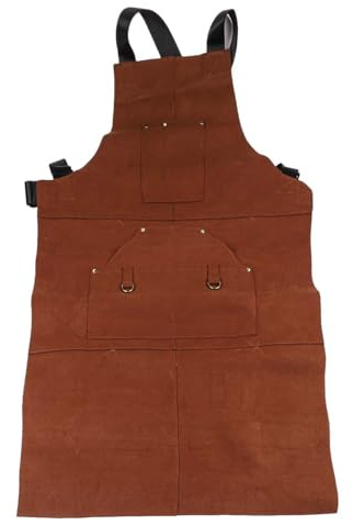 Grembiule da saldatura, grembiule resistente al calore, grembiule da lavoro ignifugo, grembiule di sicurezza in pelle resistente per saldatori, 60 x 90 cm, unisex