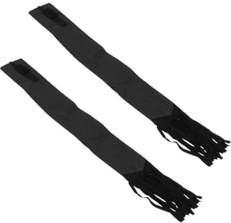 Bolsa de Cola de Caballo de 2 Piezas, Bolsa de Cola elástica Transpirable, Suministros de Aseo para Caballos con Flecos (Negra)