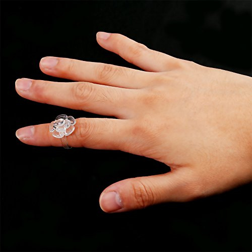 LUCKDANO Nageldiagram Nagel 50 St Nageldiagram Ring Set - Bärbar Manikyr Färgdisplay i fjärils- och Blomdesign, Miljövänlig ABS, Perfekt för Nagelkonst och Visning (2)