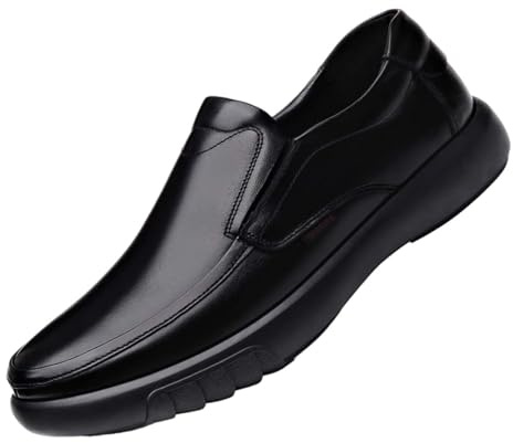 Generiska mockasiner för män, svarta, läderskor för män, utan skosnören, affärsskor, enfärgade, arbetsskor, bekväma monkstrap-skor, PU-läder, loafers, mjuka lätta slip-skor, affärsskor
