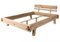 MASSIVMOEBEL24.DE Bett Holzbett Balkenbett Massivholzbett 140x200 Eiche Holz massiv Natur geölt Oak Heart #01