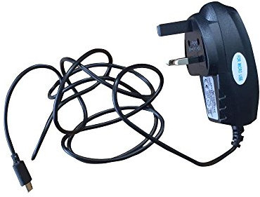 iTechCover® 3 Pin UK Mains/Wall Charger Cable Lead for Majority Comberton COM-DAB-BLK DAB Radio / (Micro USB) - CE - ROHS - UK Approved