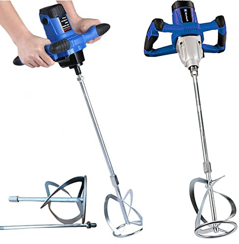 2600W Miscelatore Professionale, Miscelatore per Malta, 230V Miscelatore Cemento, Miscelatore per Colla, Mescolatore Betoniera, Qualità Industriale, 6 Vlocità, Agitatore M14 Regolabile