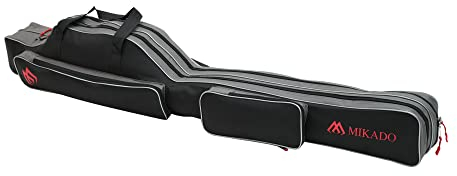 Generic Rutentasche 2/3 Fächern Rutenfutteral Angeltasche viele Varianten! 1,0-1,6m (130cm / 2 Fächer/UWD-0420B2-130), Schwarz