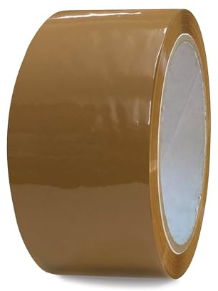 G4GOODS® 1 Roll Brown Parcel Tape 48mm x 66m Strong Adhesive Waterproof Anti-Tear Heavy Duty for Wrapping Moving Packing Boxes Long-Term Storage Shipping Sealing for Home and Office Use