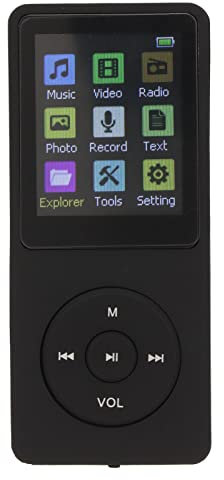 Reproductor Música MP4 Reproductor Música Digital 1,8 Pulgadas, Reproductor MP3 MP4 Ultrafino Compatible con Tarjeta de Memoria 32G Reproductor Música Digital Portátil Video