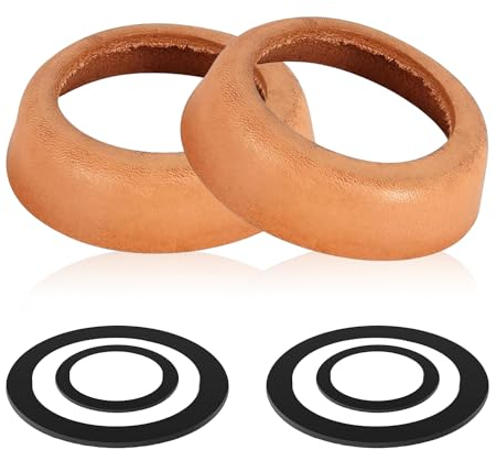 JINXIAN 2 Leather Handle Cuffs Piston Type 75 for Water Pump Seals - Garden Hand Pump Performance Spare Parts (Brown)