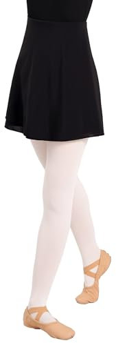 Phoeswan Gonna da ballo per ragazze e donne, gonna avvolgente in chiffon con lacci, Nero - Adulto, S
