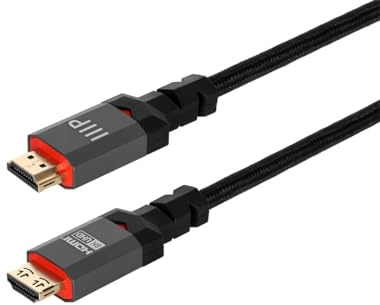 Monoprice 8K Certified Ultra High Speed HDMI Cable - 15 Feet - Black | Braided - HDMI 2.1, 8K@60Hz, 4k@120Hz, 48Gbps, HDR, VRR, CL3 in-Wall Rated