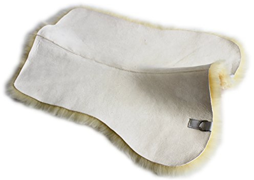 Förster-Fellnest Spezielle echt Lammfell Unterlage, Sattelunterlage für Ihre Schabracke, Satteldecke, Sattelpad | Deckenunterlage Sattel (50-52 cm lang)