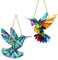 LUMOOM Lot de 2 colibri attrape-soleil - Décoration de fenêtre - Décoration de jardin - Pendentif colibri acrylique - Pour fenêtre à suspendre (A)