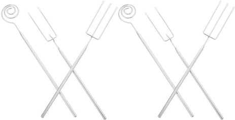 ABOOFAN Lot De 6 Fourchettes À Fondue En Acier Inoxydable À Long Manche Pour Fondue Et Desserts - Ustensiles De Décoration DIY Pour Fêtes