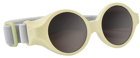 BÉABA, Baby Sunglasses 0-9 Months 100% UV Protection - CAT 4 Side Protection Optimal Comfort Adjustable Elastic Headband Lemon Yellow