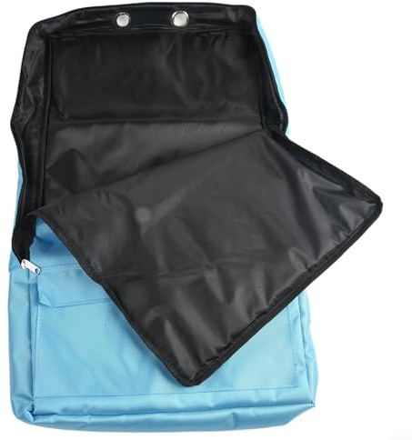 Tidevib Portable Horse Tack Bag with 3 Hanging Hooks, Large Bridle and Halter Organizer for Stable, Lasting Polyester Storage Sack with Front Pockets, Dark Teal(Dark Teal)