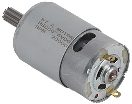 Eminchu Micromotor RS550 de Alta Velocidad, Gran Potencia para Coche de Juguete Eléctrico, Motocicleta, Compacto, Ligero, de bajo Ruido, Rendimiento Estable para Niños, Hecho de Material de Primera
