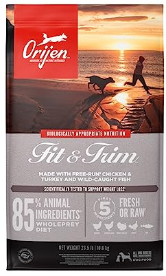 ORIJEN Grain Free High Protein Dry Dog Food Fit & Trim Recipe 23.5lb Bag