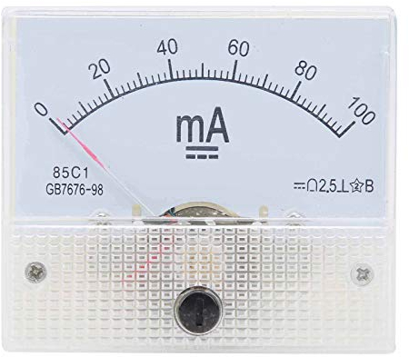 Amperímetro Analógico 85C1 DC 0~100MA Puntero DC Amperímetro Medidor de Panel de Corriente Instrumento de Medición