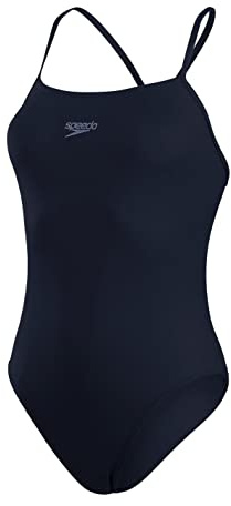 Speedo Eco Endurance+ Thinstrap 1 Piece Maillot de Bain Femme, Navy, 34