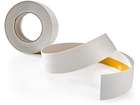 Quest Listón de Cobertura PVC 30 mm Autoadhesivo - Blanco, 5 m