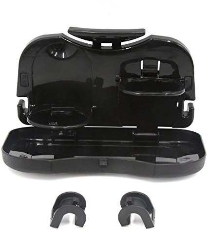 Ruilogod Folding Auto Car Back Seat Table Drink Food Holder Dining Tray Storage Stand Desk Black (id: 7c4 d82 e29 f45 125