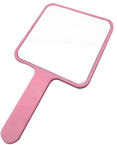 Handhållen spegel stor sminkspegel salong frisör frisör verktyg rosa, handspegel, sminkspegel, stor spegel