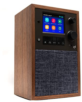 Grace Digital Alto Internet Radio + SiriusXM, Pandora, Spotify Connect, Bluetooth, Wi-Fi, 7-Day Alarm (Walnut)