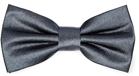 Ladeheid Kinder Jungen Fliege - Vorgebunden, Einstellbares Band, Glänzendes Design, Ideal für Hochzeit, Geburtstag, Einschulung - Strapazierfähig & Stilvoll BKS (10cm x 5cm, Schwarz)