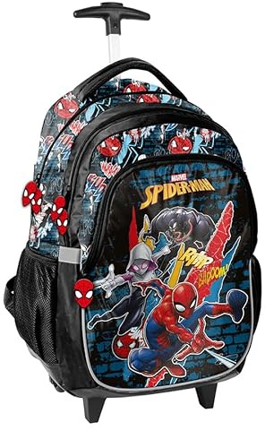 PASO SP24GG-997, Zaino scolastico con ruote SPIDER MAN, Multicolor