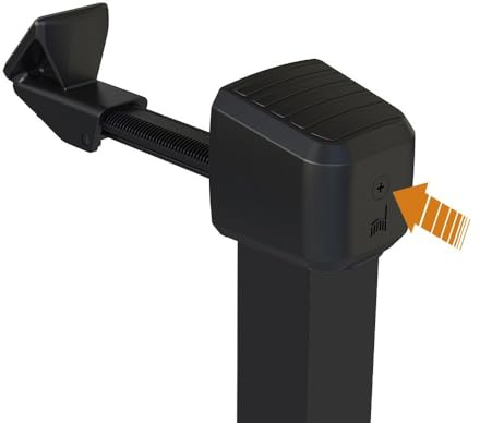 PORTAC Arrêt universel 360° pour portail manuel - Noir, Longueur de tube (mm) : 250