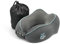 FS Comfy Nackenkissen Flugzeug & Auto - Einstellbares Memory Foam Reisekissen mit flexiblen Druckknöpfen für 360° Stütze, atmungsaktiver weicher Bezug - inkl. Transportbeutel - Grau