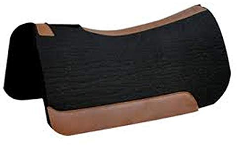 5 Star Equine The Barrel Racer Black Western Saddle Pad Size 30x28 and 7/8 Thickness