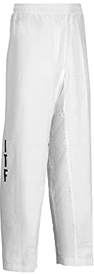 Playwell Elite - Pantaloni da allenamento ultra leggeri ITF Taekwondo bianco Performance
