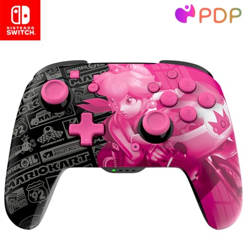 PDP Rematch GLOW drahtlos Controller Grand Prix Peach Nintendo Switch