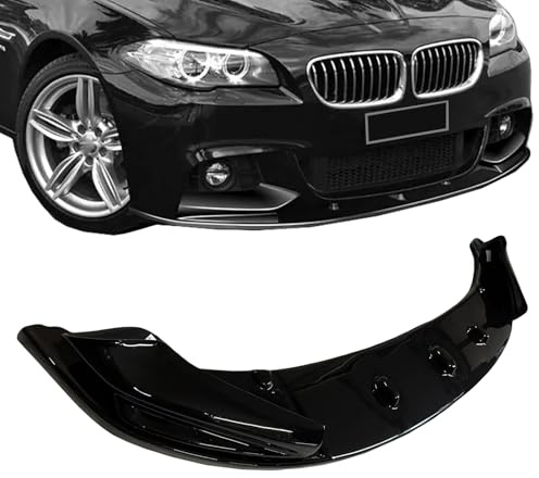 COMPATIBLE WITH BMW 5 Series F10 M SPORT [2010-2016] Front Lower ABS Gloss Black Bumper Lip Splitter with Fitting Kit